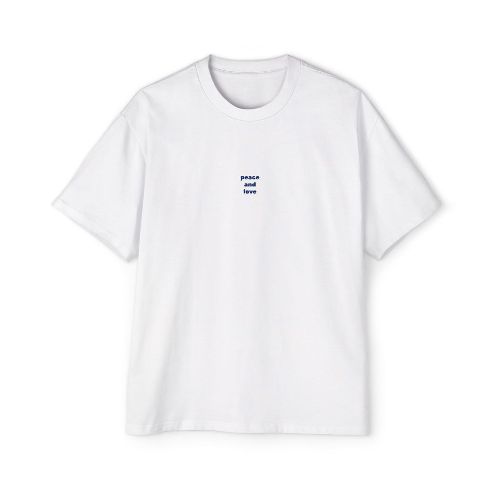 peace and love santorini oversize heavyweight tee