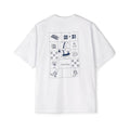 korean grid oversize heavyweight tee