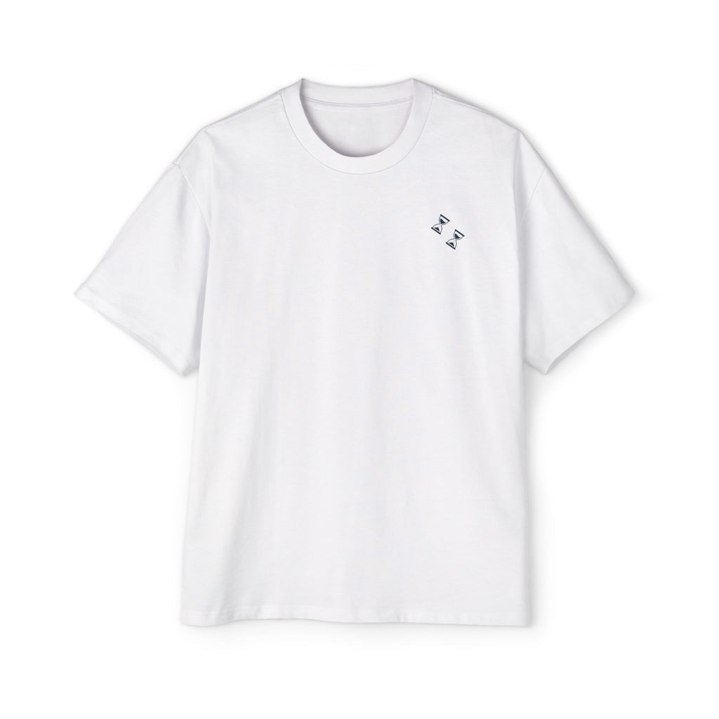 korean grid oversize heavyweight tee