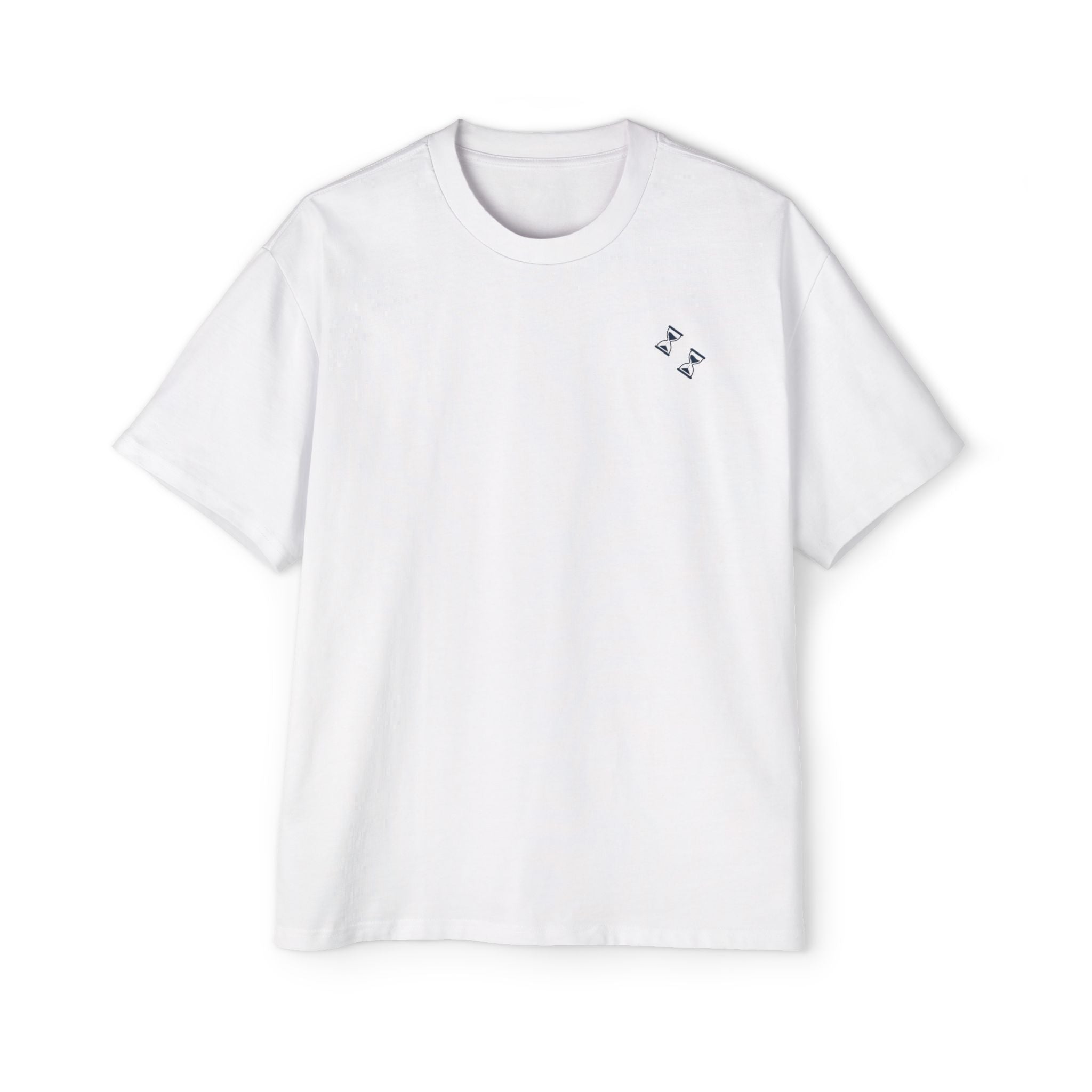 korean grid oversize heavyweight tee