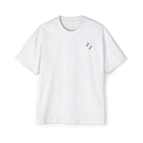 korean grid oversize heavyweight tee
